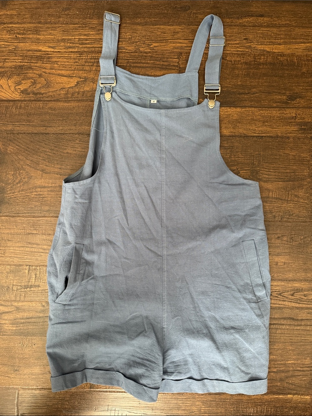Casual Blue Women’s Short Overalls